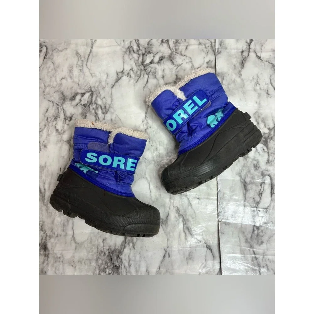 Sorel Kids Purple Blue Winter Snow Boots outdoor size 10